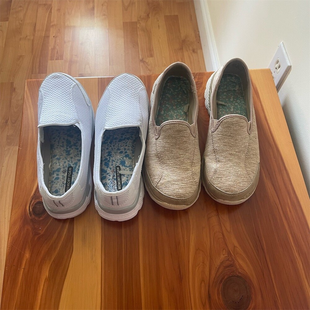 Danskin Now Women's Slip-On Walking Sneakers Memory Foam Size 10 Lot 2